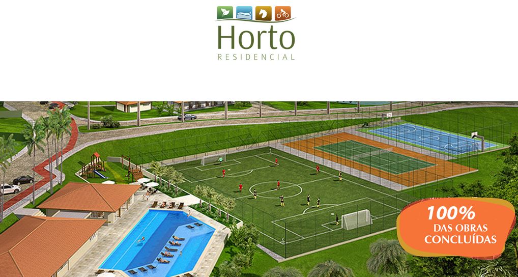 100% das obras concluídas - Horto Residencial